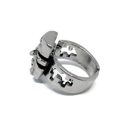Abstract Opening Face Adjustable Ring