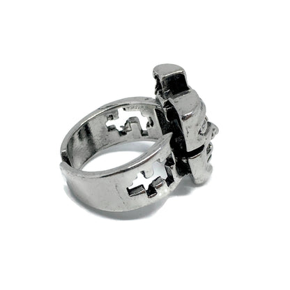 Abstract Opening Face Adjustable Ring