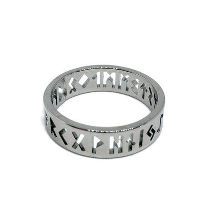 Nordic Runes Cutout Band Ring