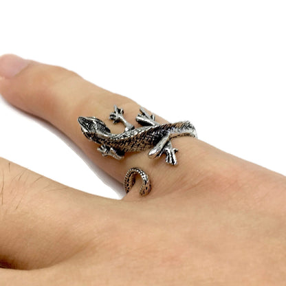 Lizard Wraparound Adjustable Ring