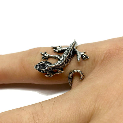 Lizard Wraparound Adjustable Ring