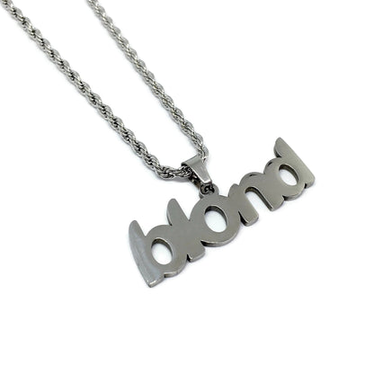 Blond Stainless Steel Bold Necklace