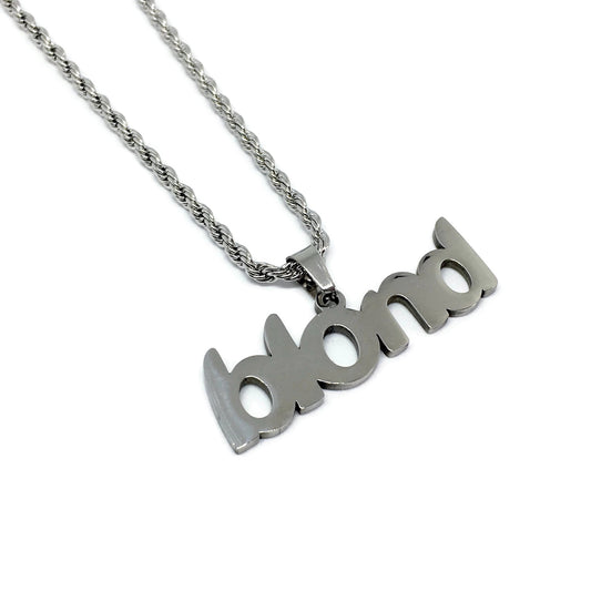 Blond Stainless Steel Bold Necklace