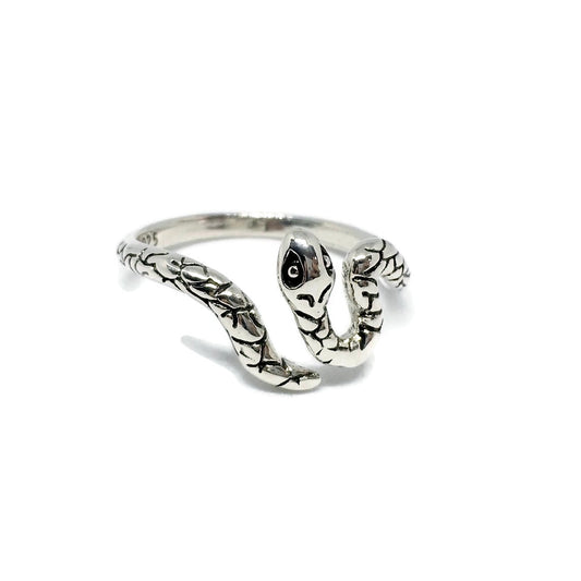 Black Mamba Adjustable Snake Ring
