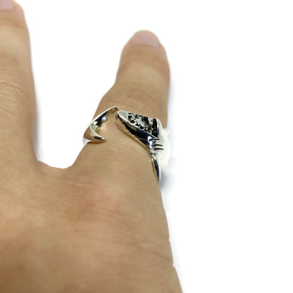 Great White Shark Band Ring