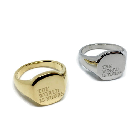 The World Is Yours Signet Ring