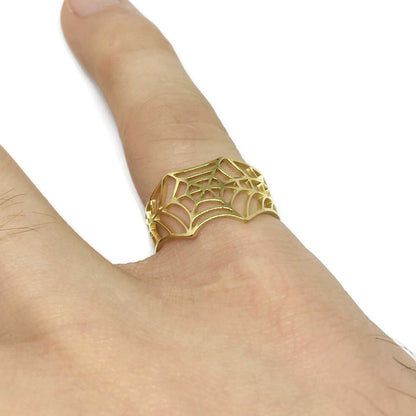 Spider Cobweb Adjustable Ring