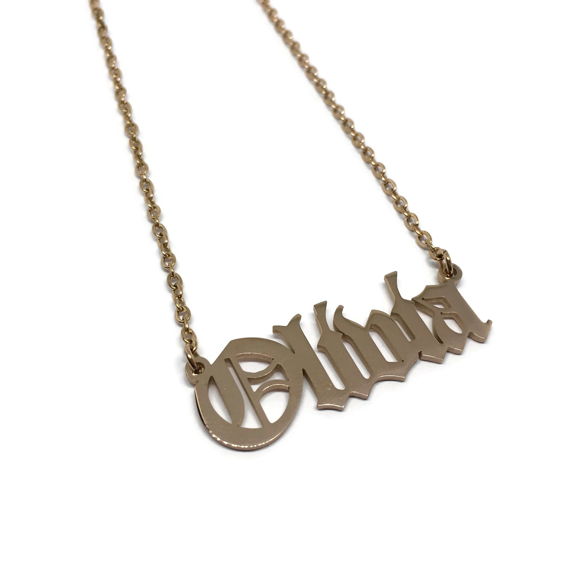 Old english name sales necklace uk