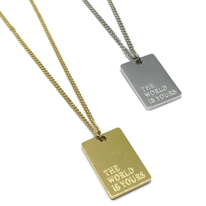 World Is Yours Square Necklace