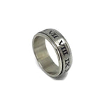 Roman Numerals Spinning Band Ring