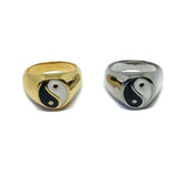 Yin Yang Symbol Steel Ring