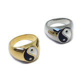 Yin Yang Symbol Steel Ring