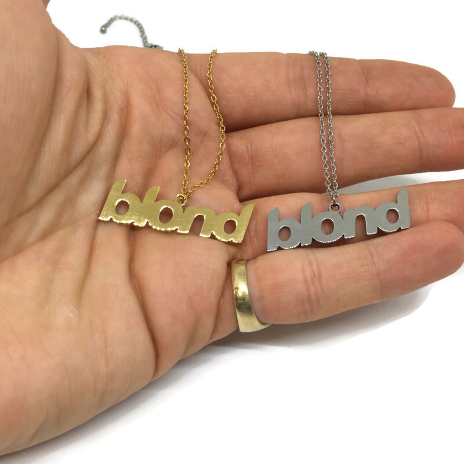 Blond Stainless Steel Necklace – Gifts From The Crypt