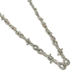 Barbed Wire Steel Link Necklace