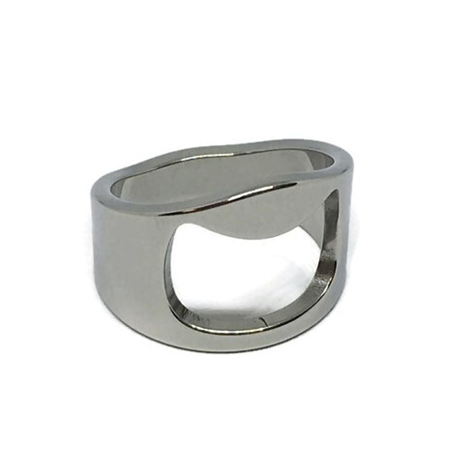 Silver Skull Defense Ring - Pointed Knuck Bottle Opener - Metal