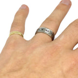 Roman Numerals Spinning Band Ring