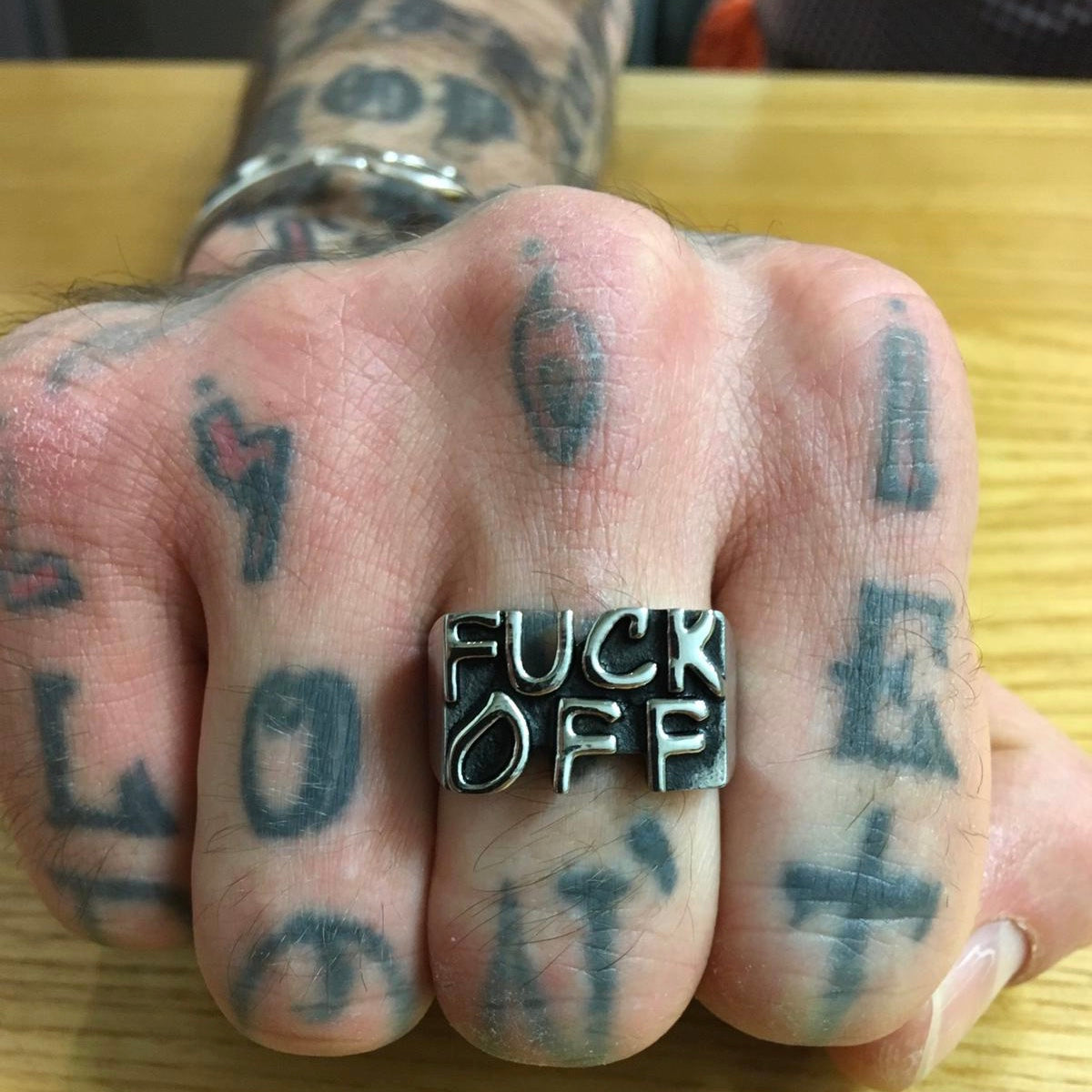FUCK OFF Stainless Steel Ring