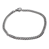 Thin Curb Chain Steel Link Bracelet