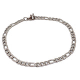 Figaro Chain Steel Link Bracelet