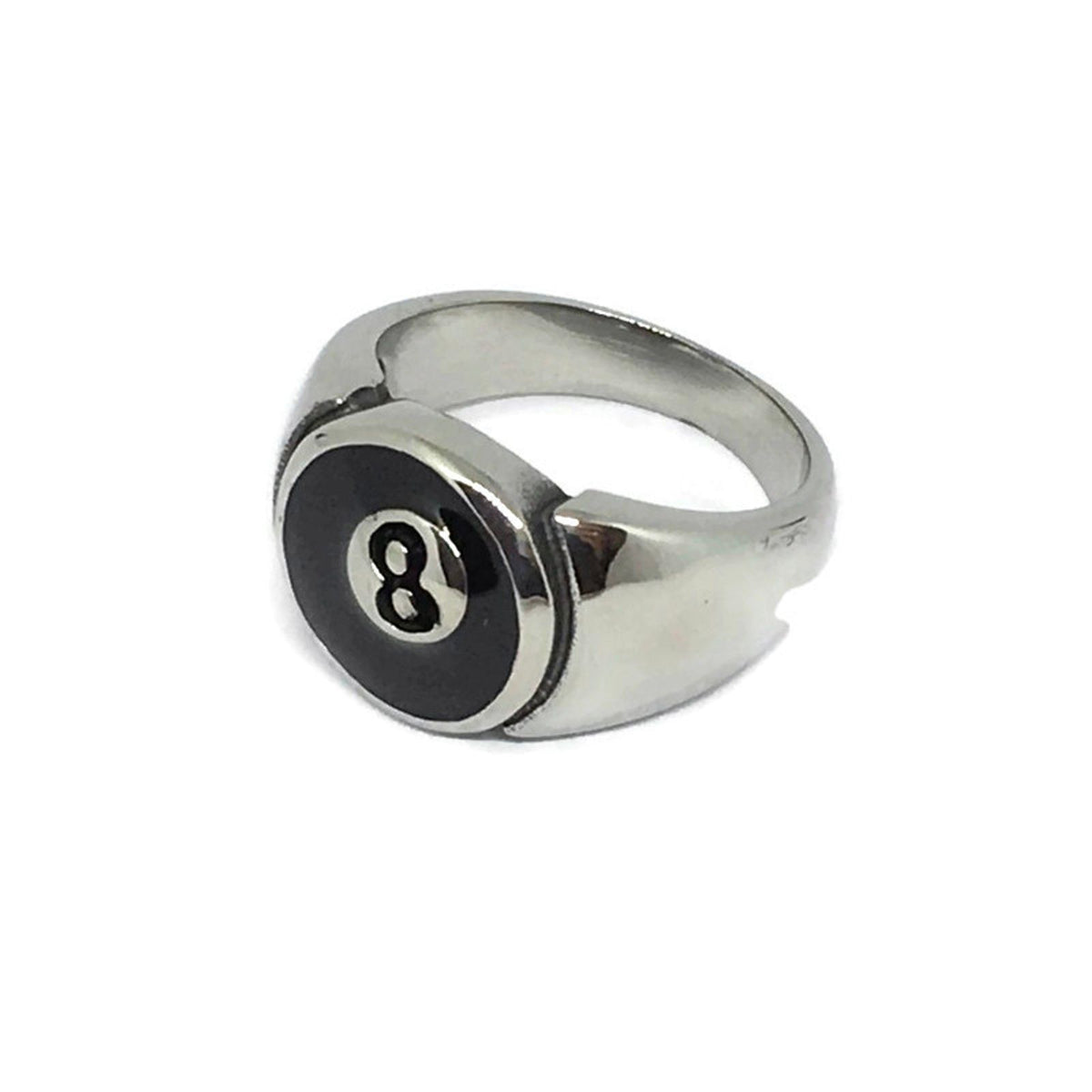 Lucky 8 Ball Stainless Steel Ring – Gifts From The Crypt