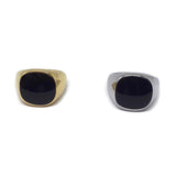 Onyx-Style Black Stone Ring