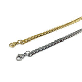 Thick Curb Chain Steel Link Bracelet