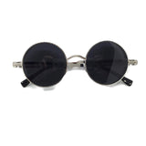 Circle Lens Framed Black x Silver Sunglasses