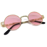 Circle Lens Pink & Gold Sunglasses