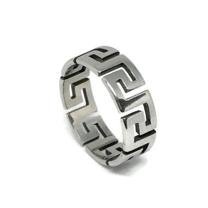 Aztec Pattern Cut-Out Ring