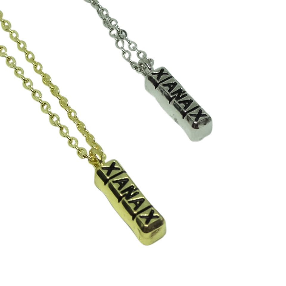 Xanax Bar Steel Necklace