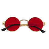 Circle Lens Red & Gold Sunglasses