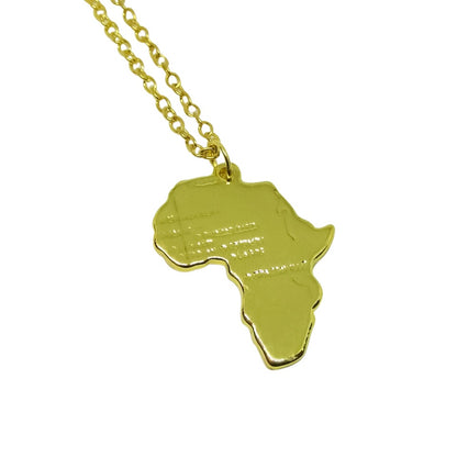 Africa Map Steel Necklace