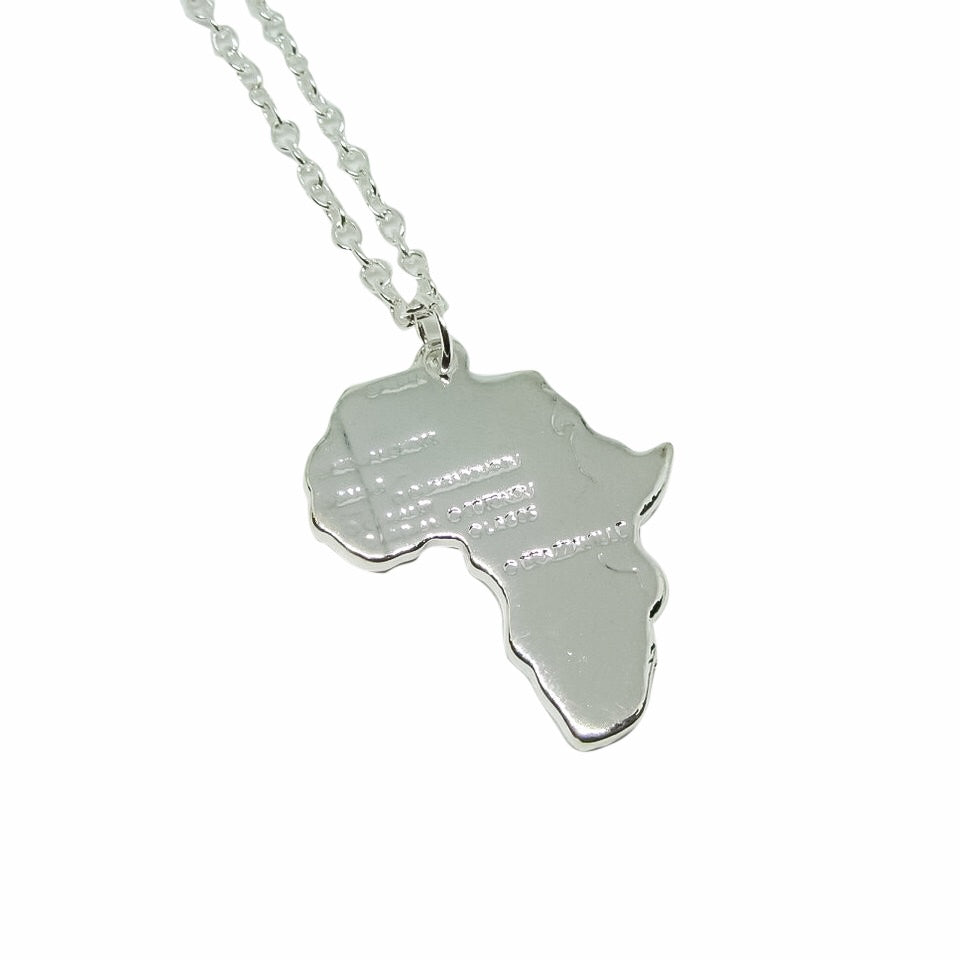 Africa Map Steel Necklace