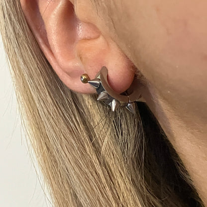 Spiked Mini-Hoop Earrings