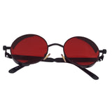Circle Lens Framed Red & Black Sunglasses