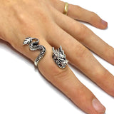 Dragon Silver Wraparound Ring