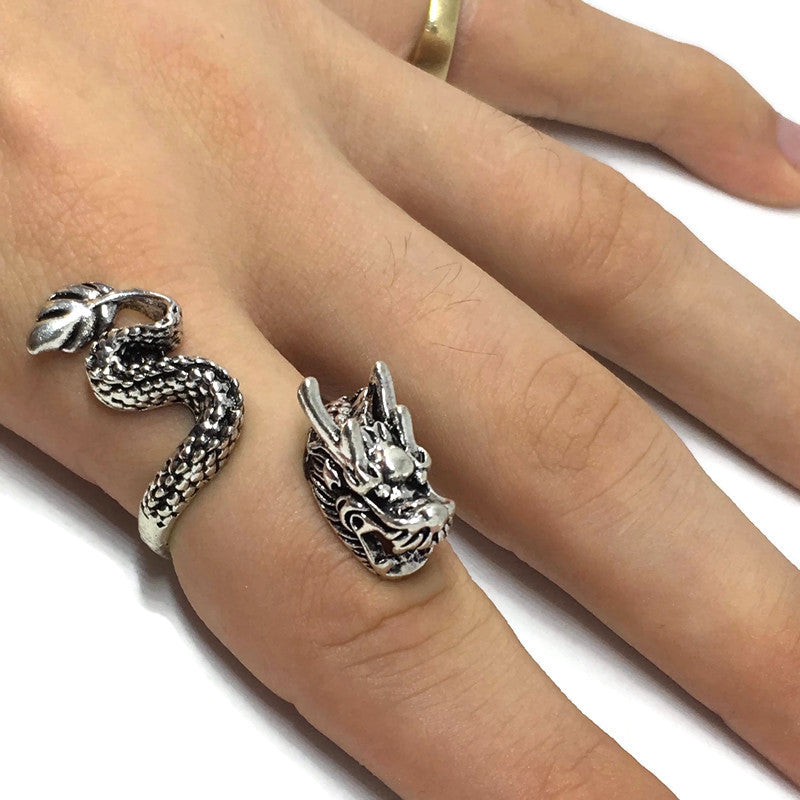 Asian Dragon Wraparound Ring